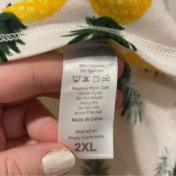Lularoe Pineapple Tank Top 2XL - Picture 5 of 5